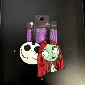 Disney Nightmare Before Christmas Jack Skellington Sally Luggage Tags Set